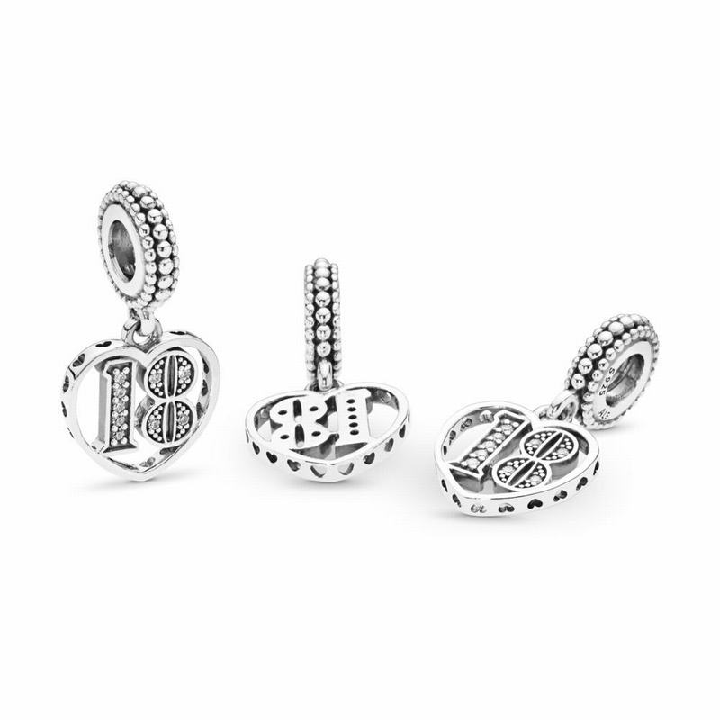 Pandora 18 Dangle Charm Canada - Sterling Silver (83ICUJBZN)
